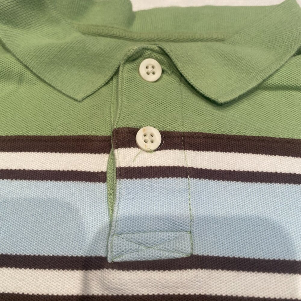 Boys Gymboree Green Brown Striped Shirt Size 6 - Picture 4 of 6
